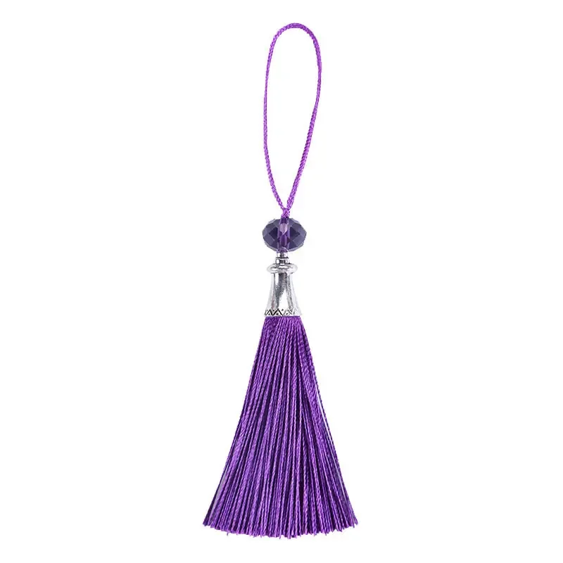 5Pcs Tassels Crystal Bead Tassels Craft Tassels Fan Tassels for Jewelry Making Pendant Handmade DIY Accessories