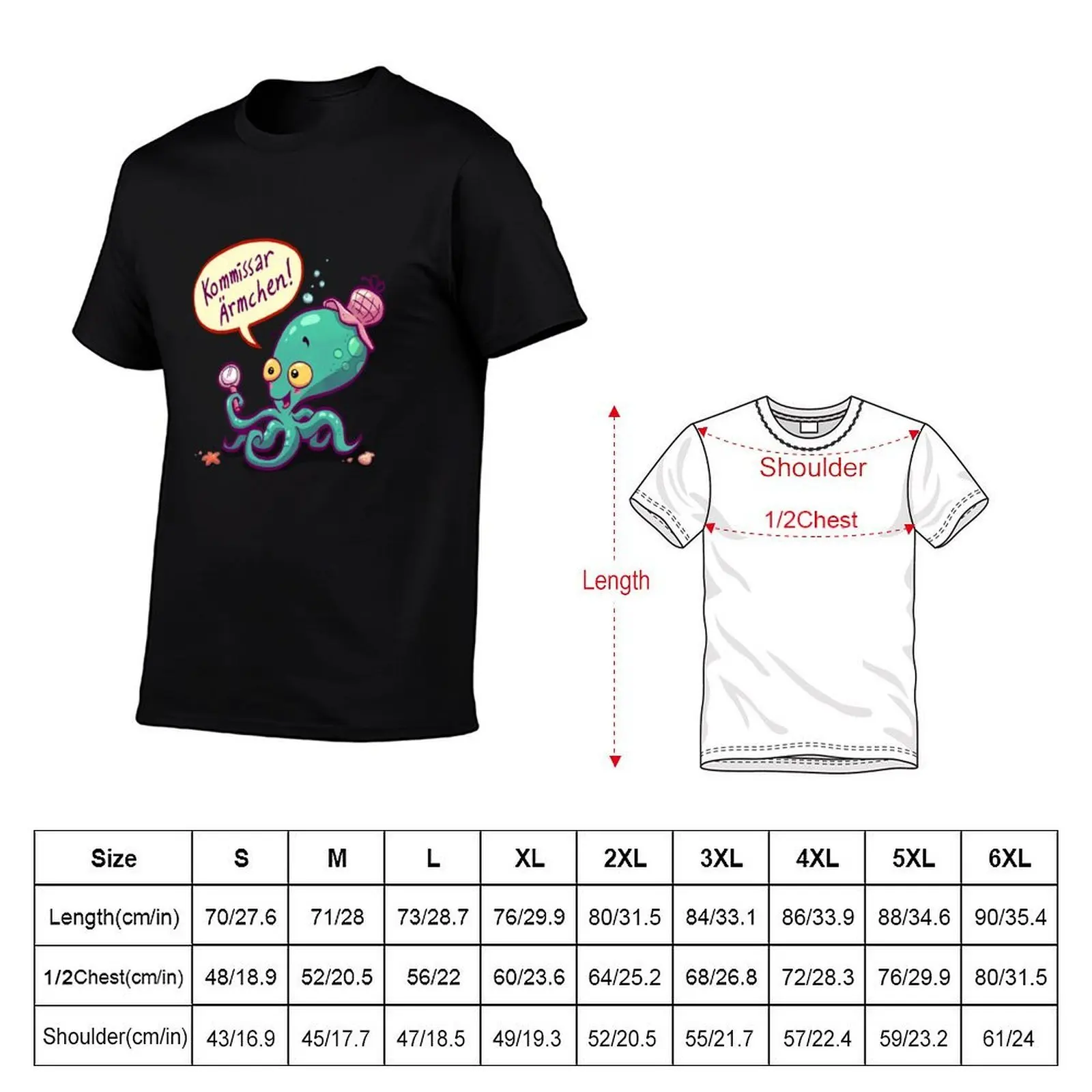 Commissioner ?rmchen T-Shirt clothes plain outfits for men