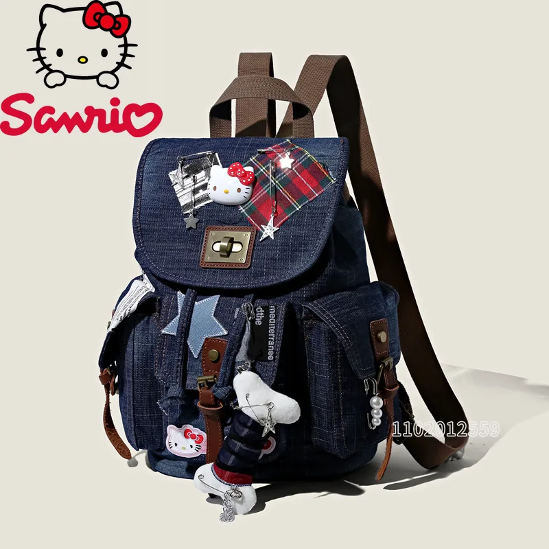 

MINISO Hello Kitty New Women's Backpack 3D Fashion Trend Leisure Backpack Personality Large Capacity Girl Backpack High Quality