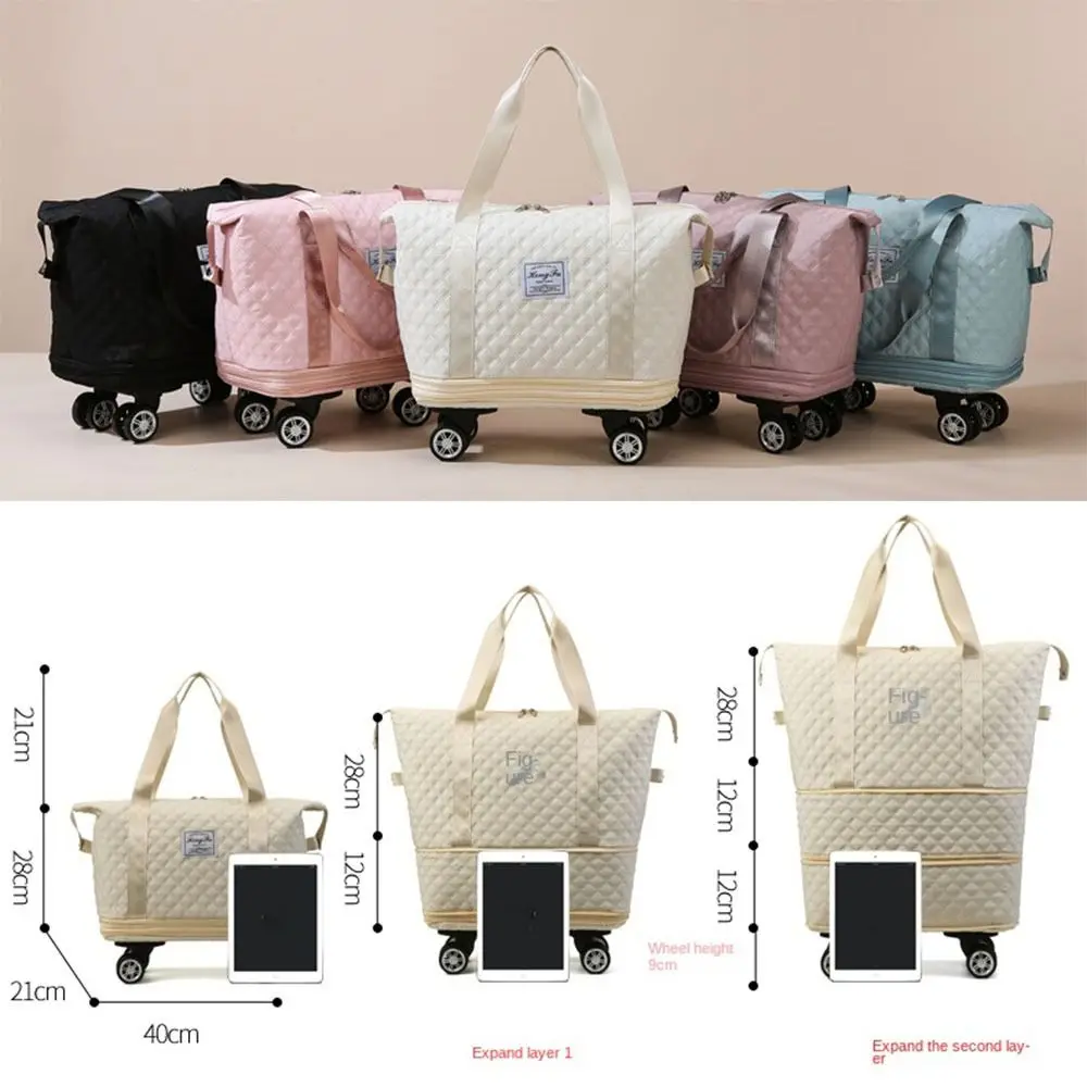 New Expandable Duffle Pack Foldable Universal wheel Handbag Rolling Multiple Pocket Business Travel Bag