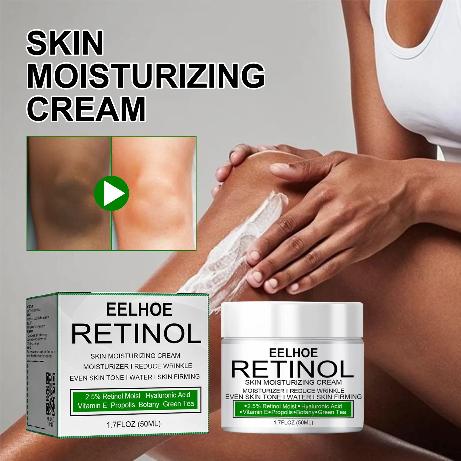 

50ml Eelhoe Skin Care Cream Lighten Skin Brighten Melanin Joint Elbow Armpit Moisturizing and Nourishing Whitening Skin Cream