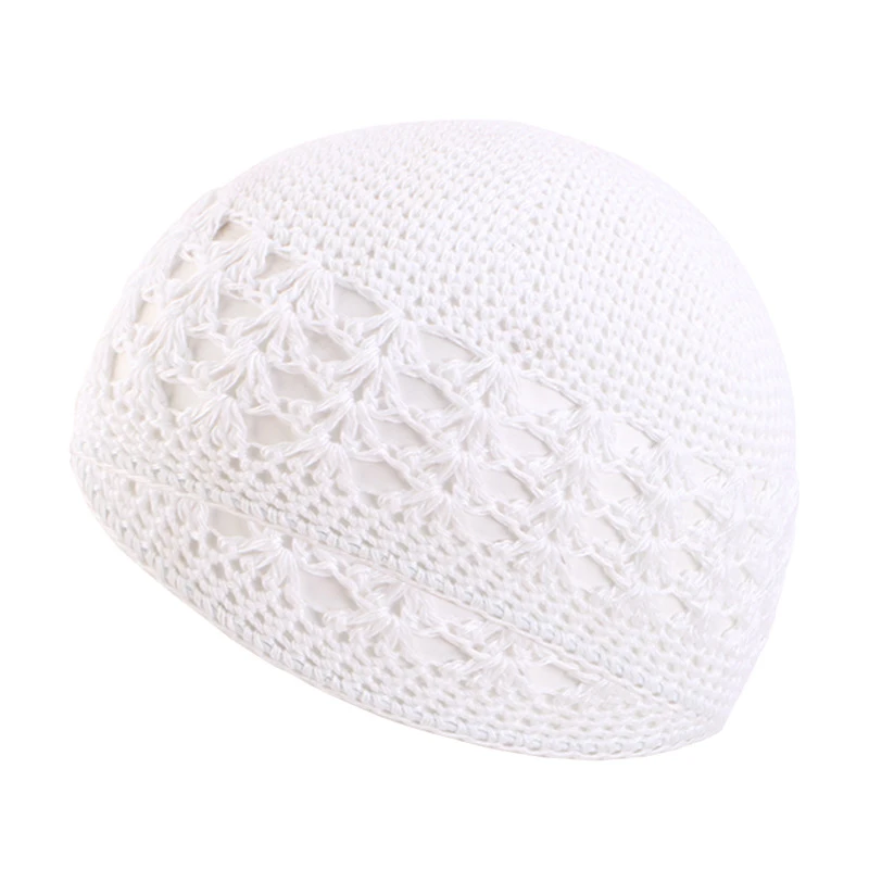 New Handmade Crochet Cap Women Men Prayer Hats Beanie Muslim Hijabs Turban Hat Hollow Out Hip Hop Caps Fashion Knitted Caps