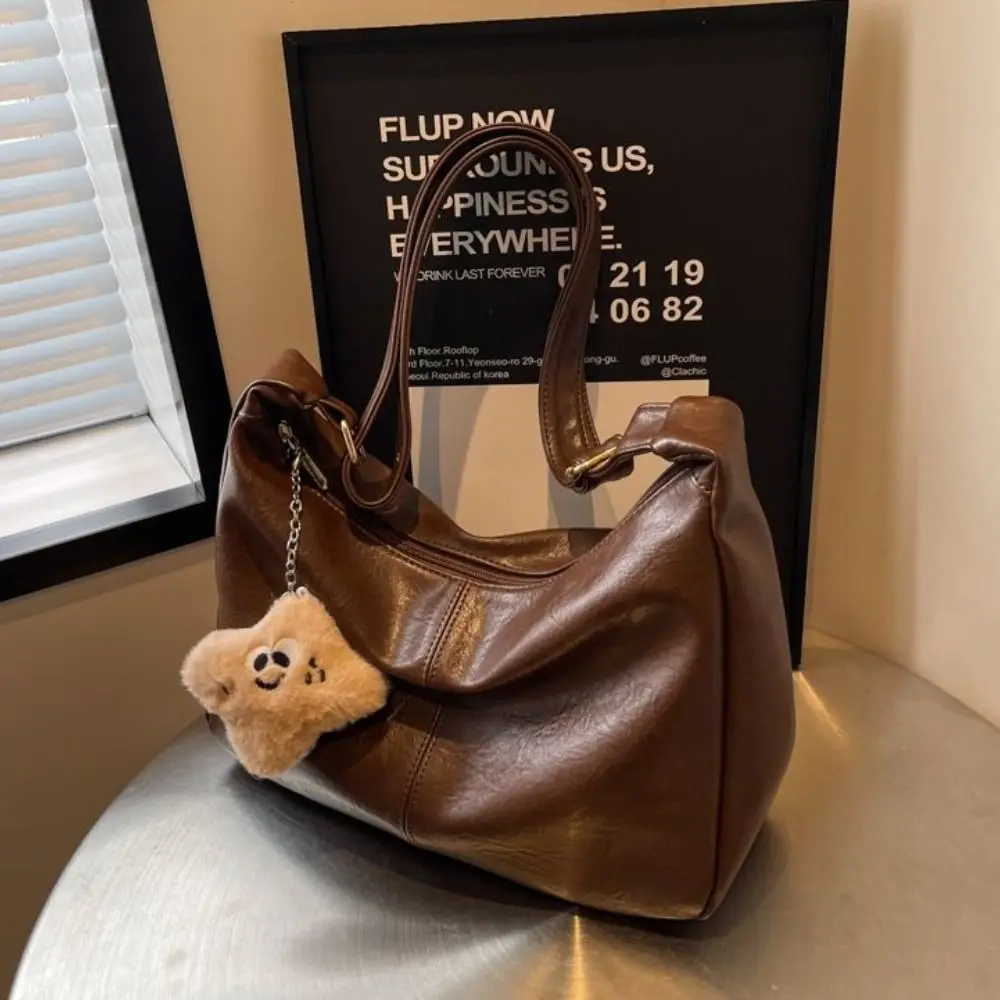 

Модная женская сумка через плечо с напуском из искусственной кожи, женская сумка-тоут в стиле ретро, большая вместительная сумка для подмышек