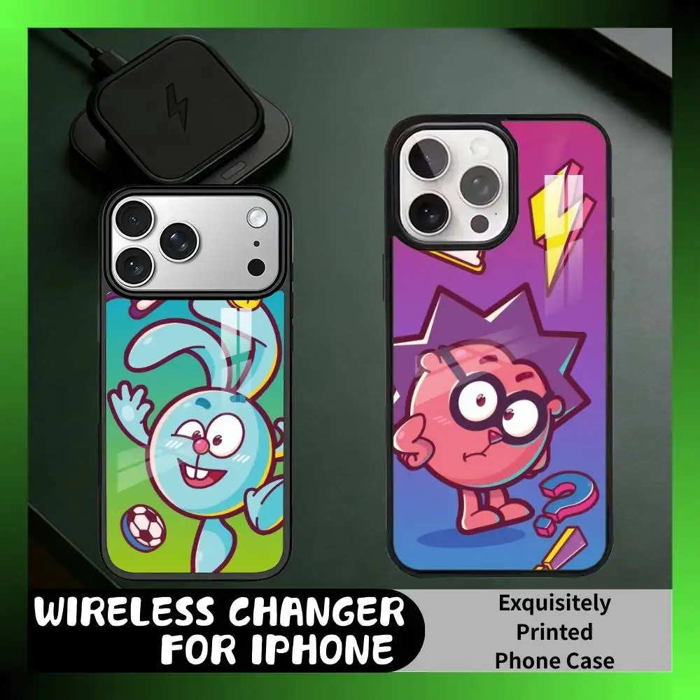 

KROSH Russia Cartoon K-Kikoriki Phone Case For iPhone17,16,15,14,13 Plus,Pro Max Magnetic For Magsafe Wireless Charging