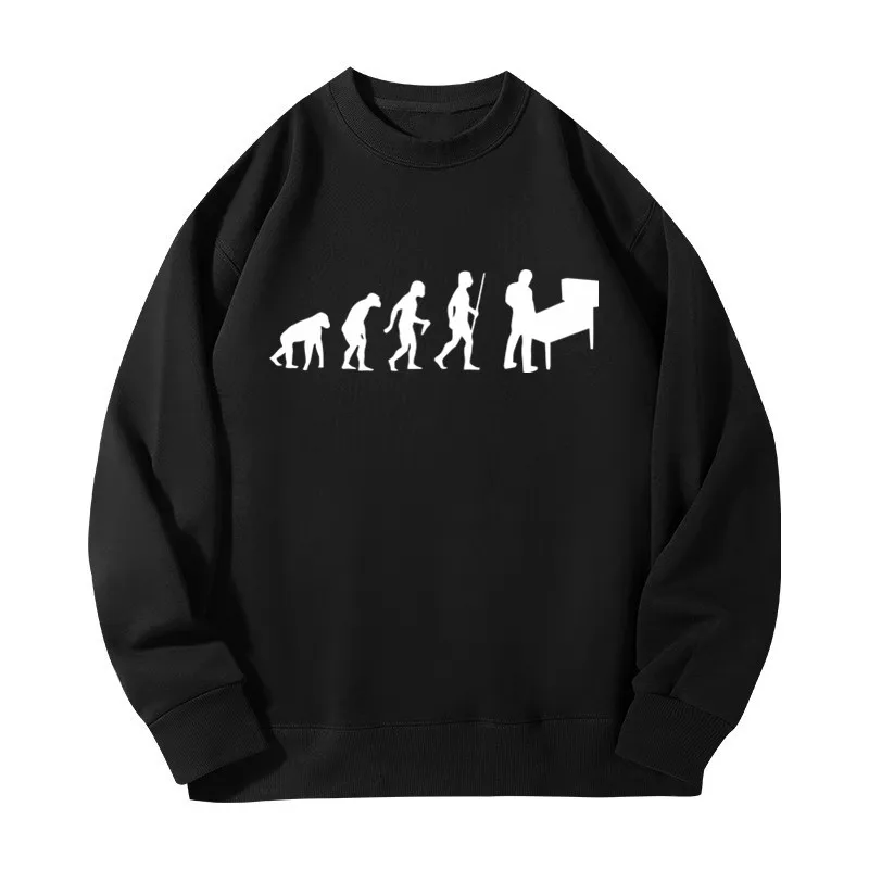 

Spring and autumn round neck top men Evolution of Pinball printing couple Sweatshirt long-sleeved Pullover