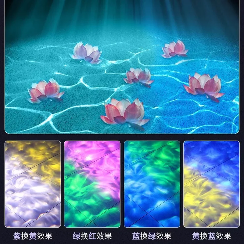 Butoy 200W LED Water Ripple Light Lamp DMX Control Water Wave Lights for Wedding Christmas Decoration Water Projector Lighting