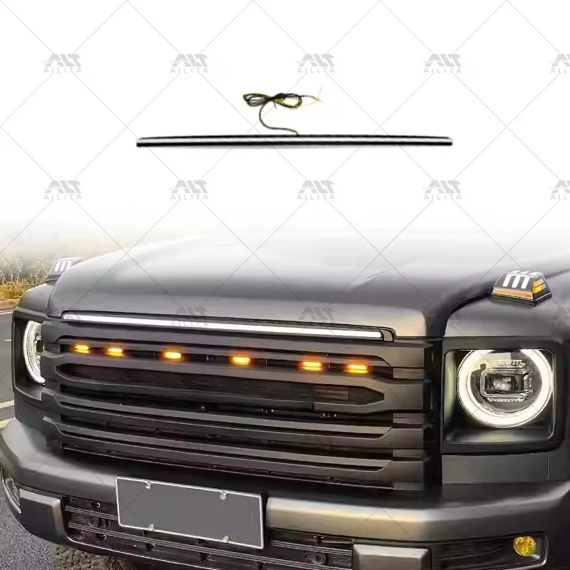2025 New Design Full Width Grille Light LED Flowing Daytime Running Lights For 2024 Haval H9 Accessories