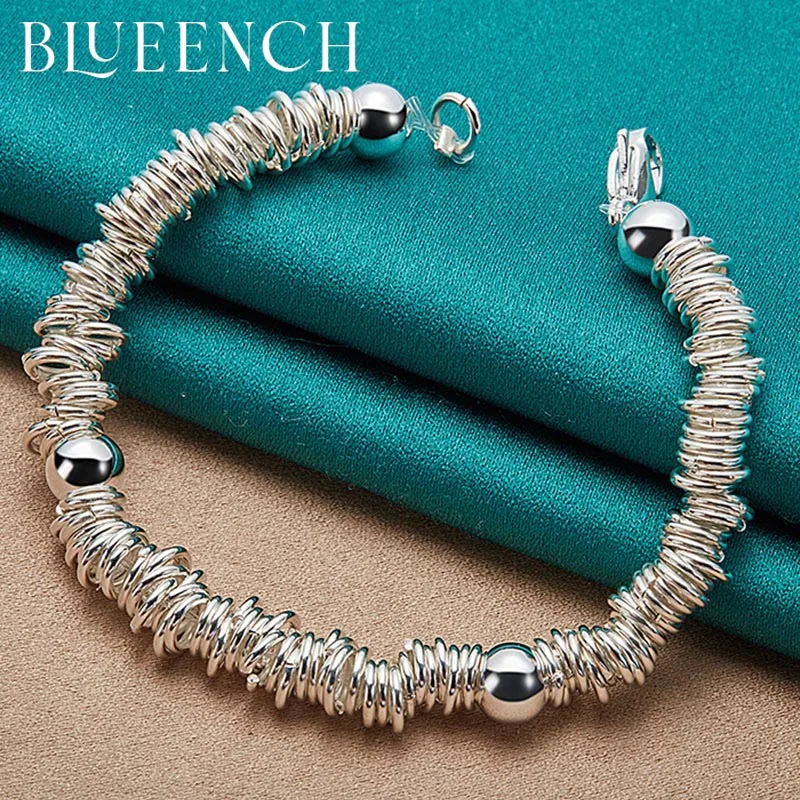 

Blueench 925 Sterling Silver Multilayer Circle Bracelet For Men And Women Party Gifts Personality Trend Fashion Jewelry