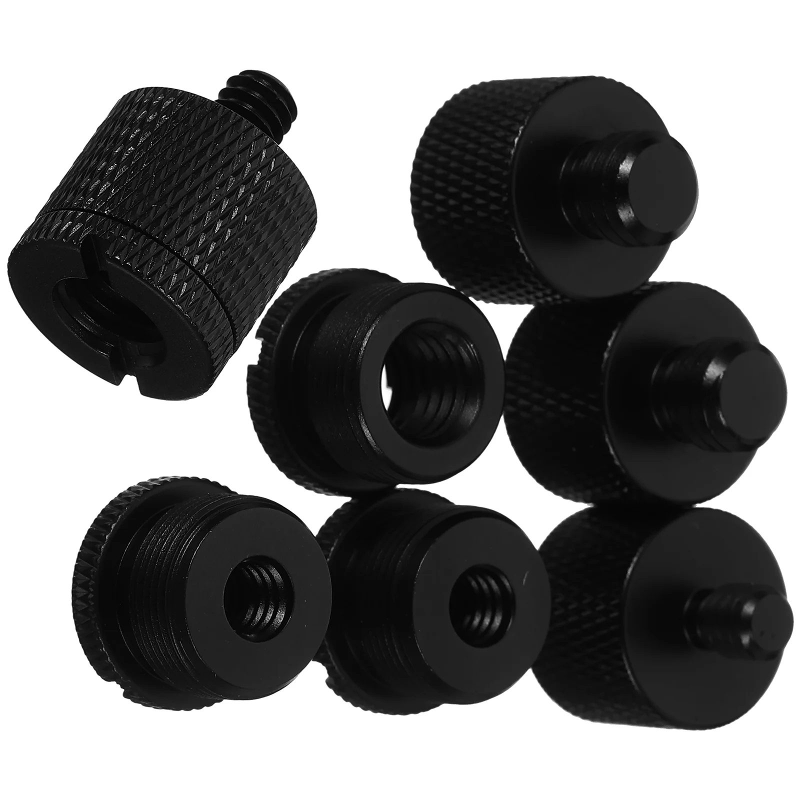 

8pcs Thread Adapter Microphone Screw Mount 3/8 3/8 5/8 to 1/4 1/4 to 5/8 Durable Aluminum Easy Installation Wide Application Mic