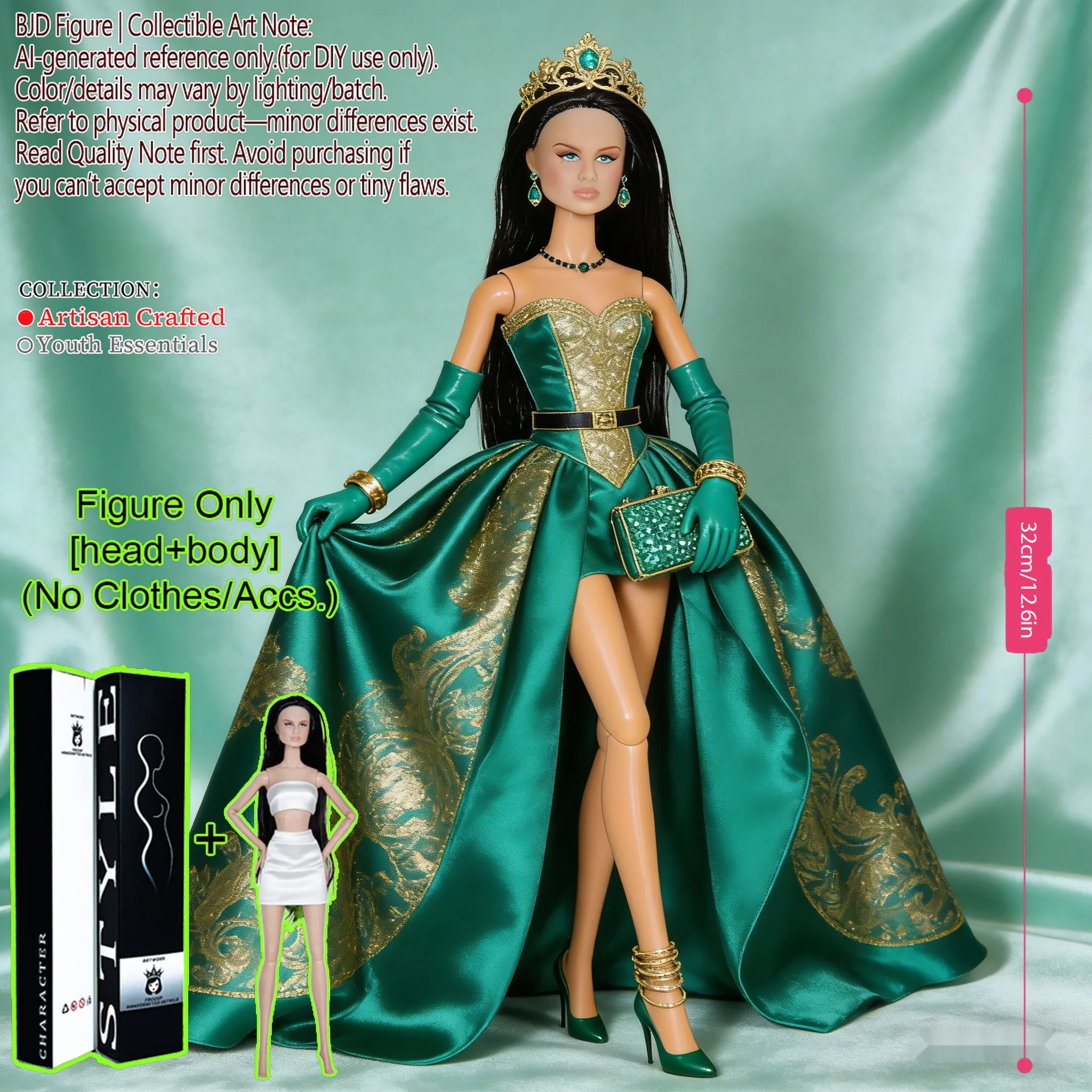 1/6 Scale 12Inch BJD MJD Supermodel Doll 12 Joint Posable Fashion Figure Smooth Skin Texture Display No Clothes