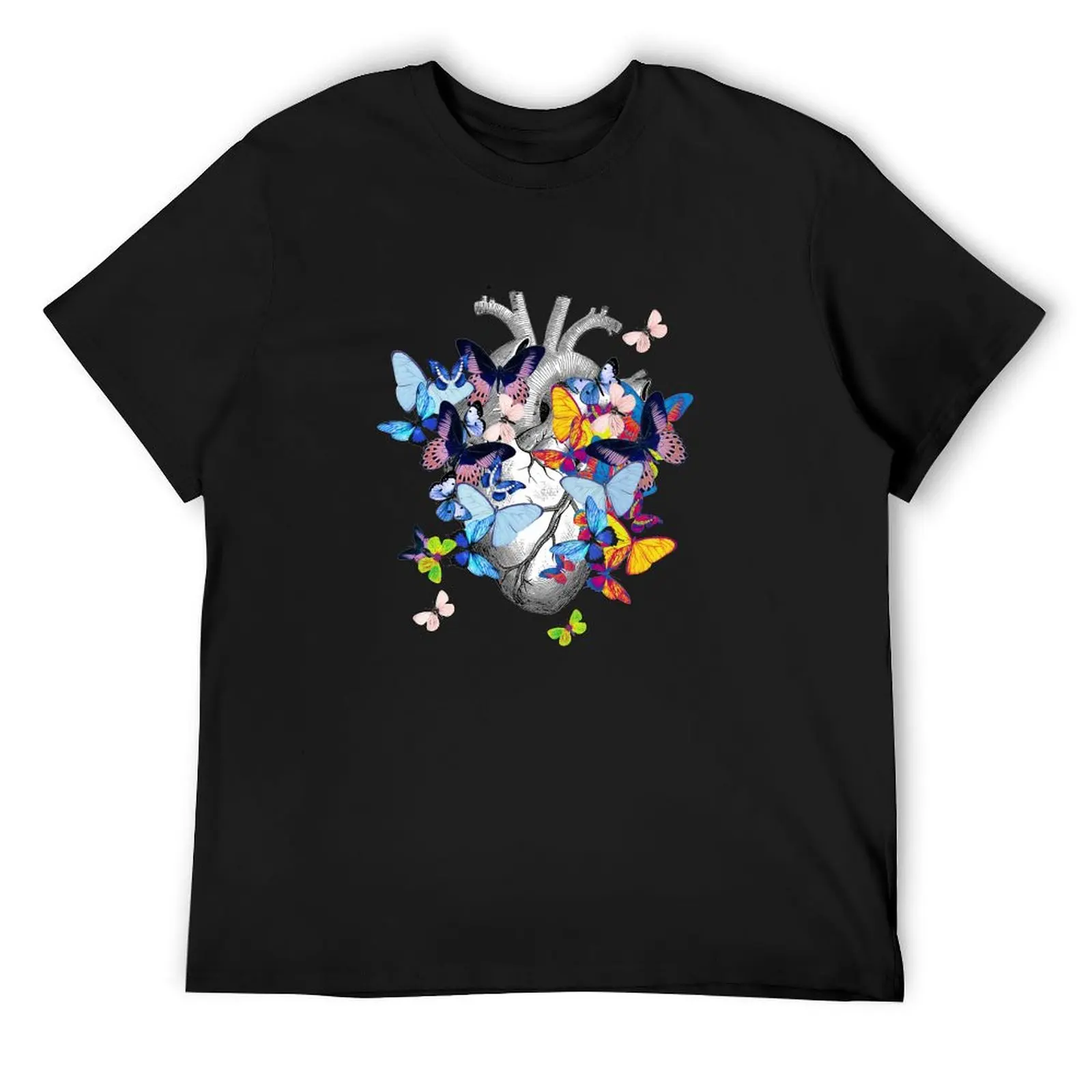 

Bloom Butterflies Heart Human Anatomy T-Shirt vintage t shirts plus size tops summer clothes men t shirt