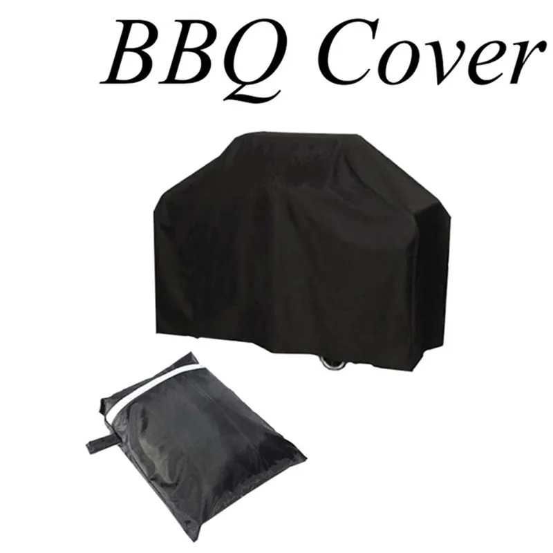 

1Pc 100% High Quality Black Waterproof BBQ Cover Outdoor Rain Barbecue Grill Protector For Gas Charcoal Electric Barbeque Grill