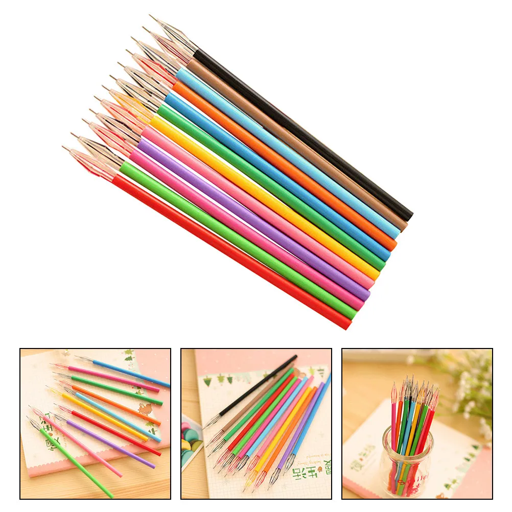 

50Pcs Colored Gel Pen Refills Smooth Ink Refill Replacements for Standard Neutral Pens Writing Crafts Coloring Books Scrapbooks