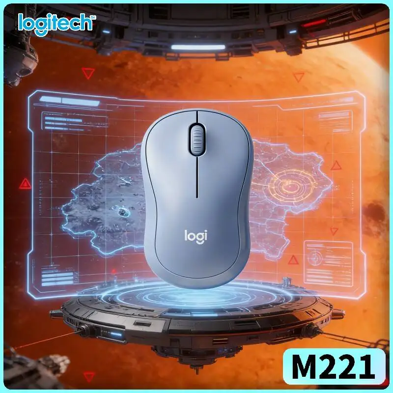Logitech M221 Wireless Mouse - SilentTouch Tech, 18-Month Battery, 2.4GHz Link, Ideal for Laptop Desktop PC Mac Devices