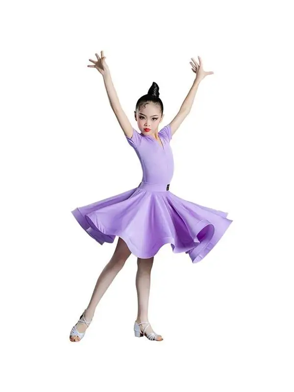 Child Rumba Samba Latin dance practice clothes girls Salsa Tango  professional competition regulations performance dance clothes