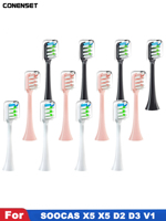 4PCS Replacement Brush Heads For SOOCAS V1 V2 X3 X3U X5 SOOCARE Sonic Electric Toothbrush Heads DuPont Soft Bristle Nozzles
