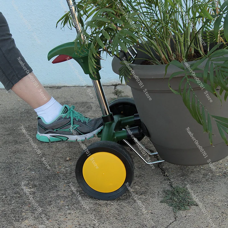 

Gardening Flower Pot Transport Trolley Household Moving Potted Green Plant Trolley