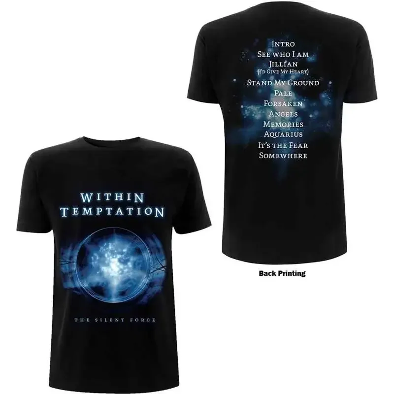 Within Temptation Silent Force Tracks T Shirt Black New