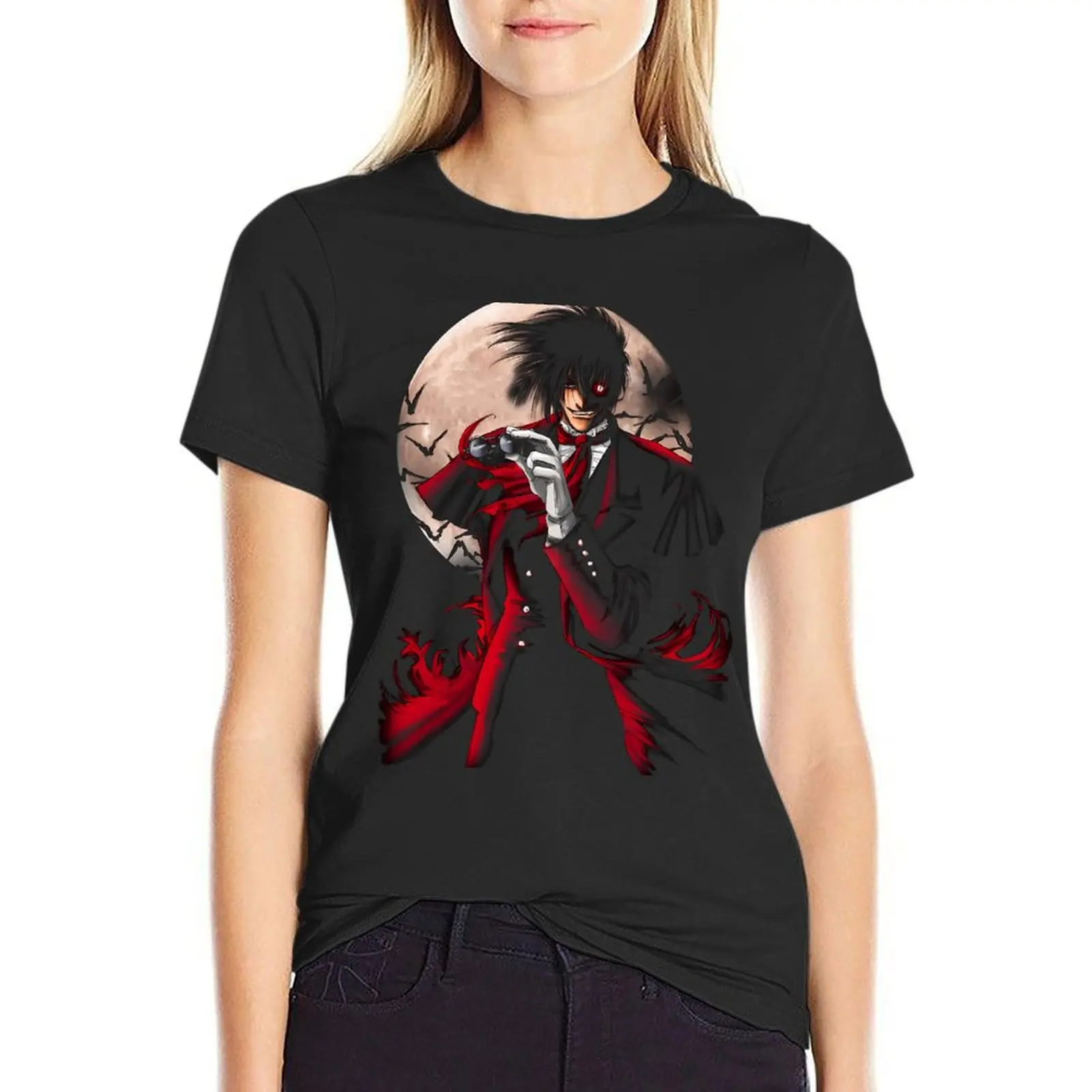 

Hellsing Dark Fantasy Anime Ultimate Alucards T-Shirt graphics cute tops T-shirts for Women