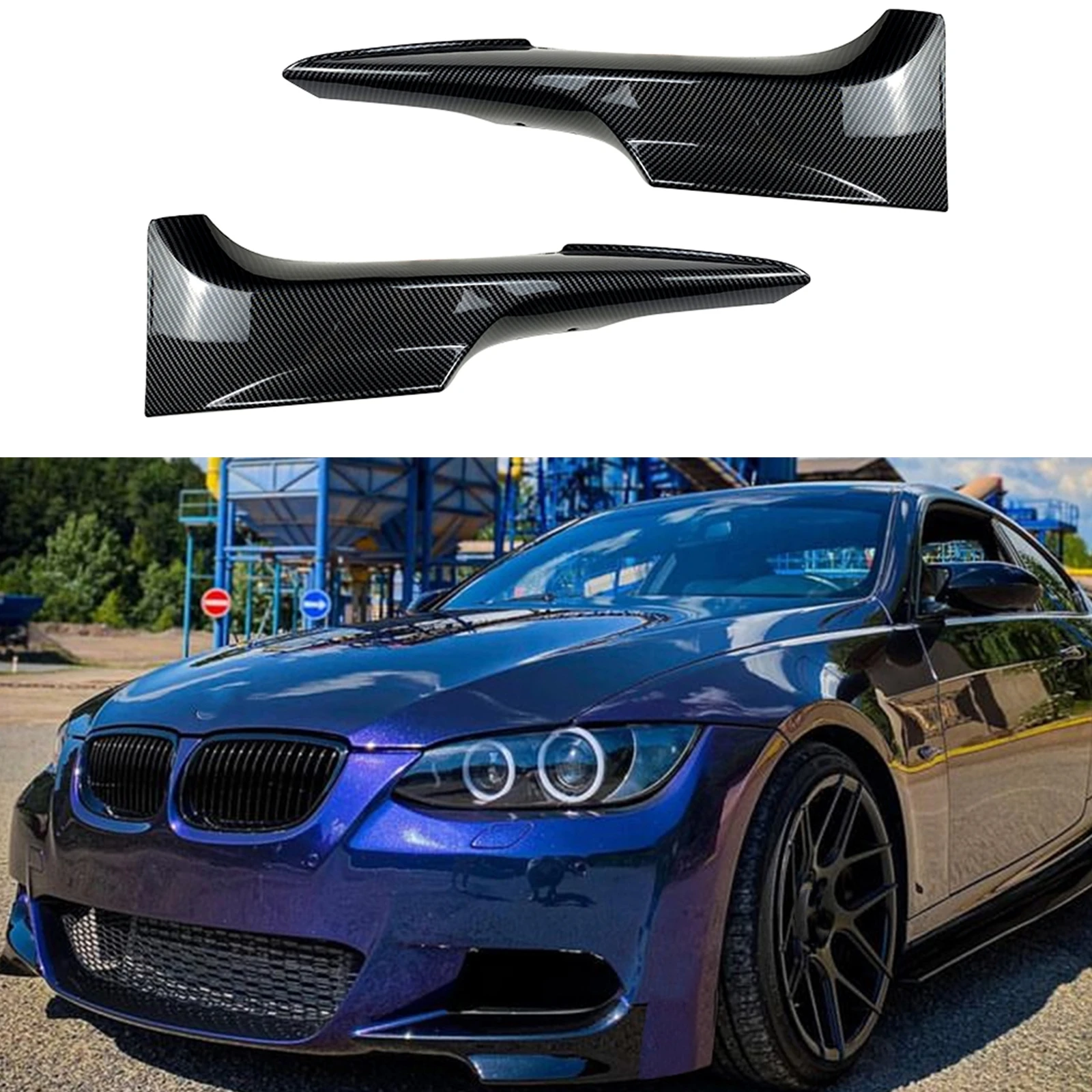 For BMW 3 Series E92 E93 M-Tech 2006-2009 Coupe 2-Door Front Bumper Side Splitter Cover Car Air Vent Intake Lower Spoiler Lip