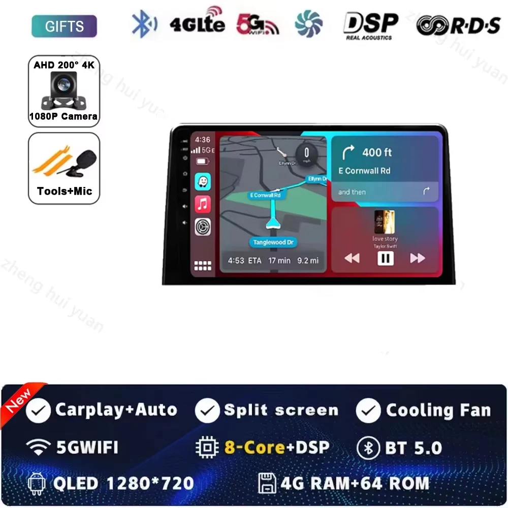 Android 16 Carplay autoradio multimediasysteem videospeler voor Citroen Berlingo 2019 Peugeot Partner Rifter 2020 voor Opel Combo