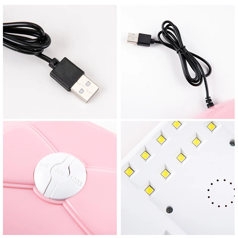 Nail Dryer Machine Portable 120W 48W UV Manicuring LED Lamp Nails USB Cable Home Use Nail Lamp for Drying Gel Polish Nails