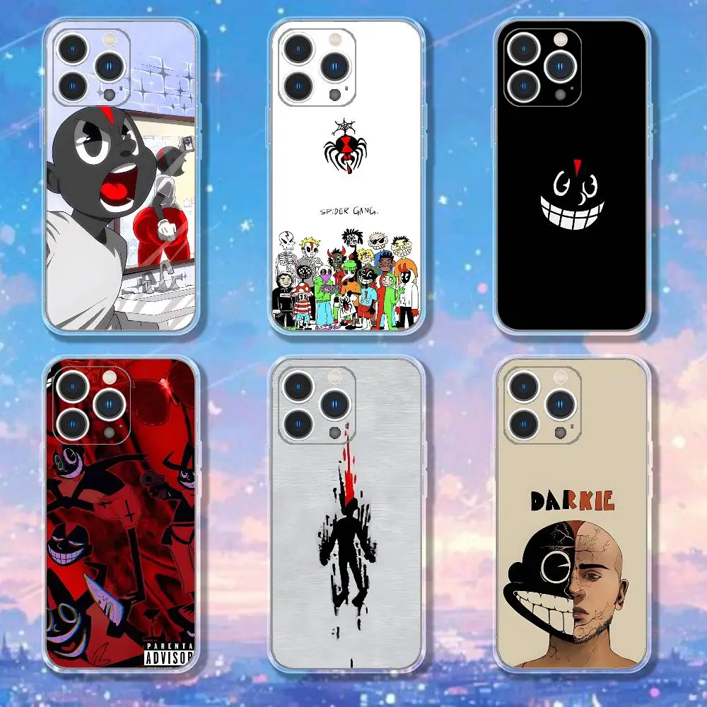 

Lil D-Darkie Rapper Phone Case For iPhone 17,16,15,14,13,12,11 Pro,Max,Plus,X,XS,XR,SE4,E Mini Transparent Soft Cover