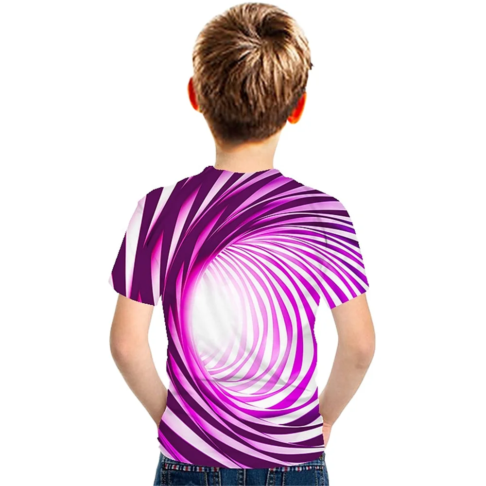 New Geometric Abstraction Funny 3d Print Boy Birthday Clothes Retro Car Boy T Shirts Kids T Shirt For Boys Short Sleeve Top Tee