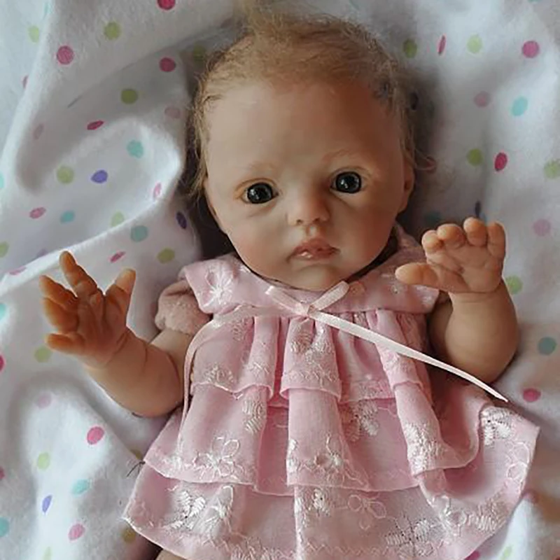 Unfinished Mini Reborn Doll Kit, DIY Peças em branco, Nessa Handy Doll, 10"