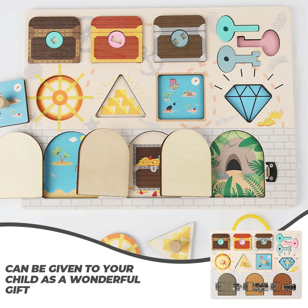 Planche occupée casier de porte en bois jouet sensoriel enfant en bas âge Montessori bébé activité jouet éducatif bords lisses résolution de problèmes