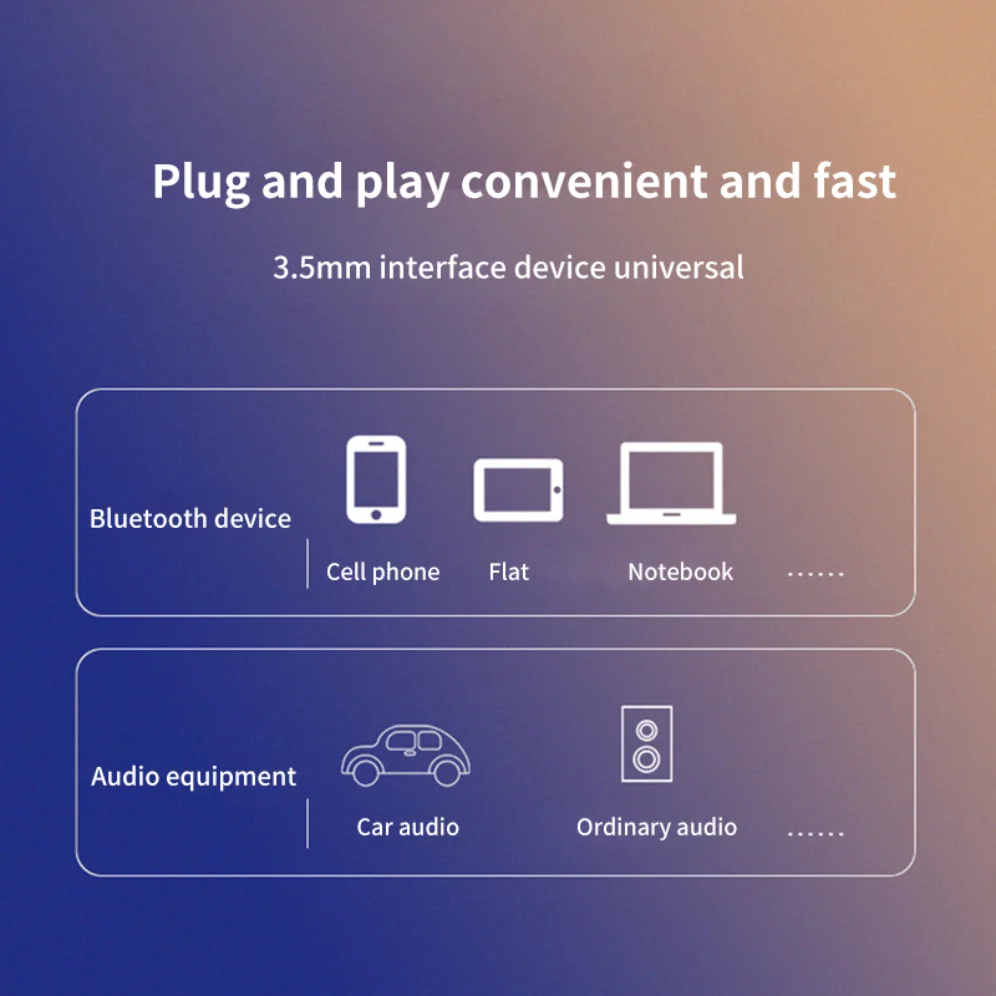 GRWIBEOU-Bluetooth 5.0 USBキー,自動車用ドングルケーブル,3.5mmジャック,フェイクBluetooth 5.0レシーバー,スピーカー,オーディオ,音楽レシーバー