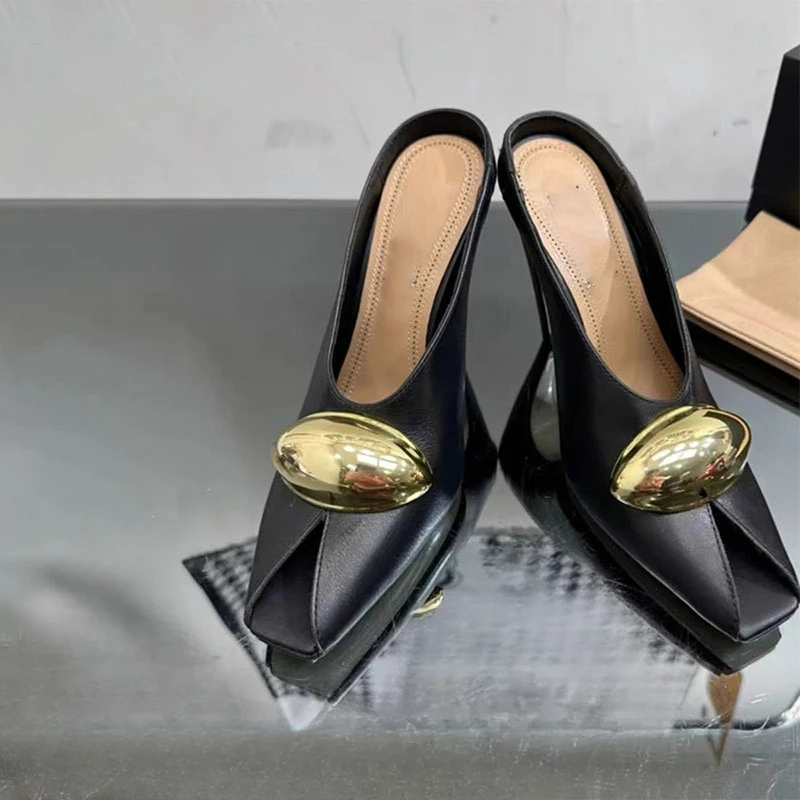 Show Style High Heel 10.5cm Fish Mouth Sandals Spring Summer Black White Fashion Sexy Professional Commuter Women Shoes  Size 43 image 3