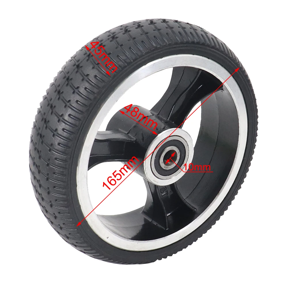 6.5 Inch Solid Wheels 6.5-inch Explosion Resistance Non-inflatable Tyre Wheels For Electric Scooters, Baby Carriage Accessories