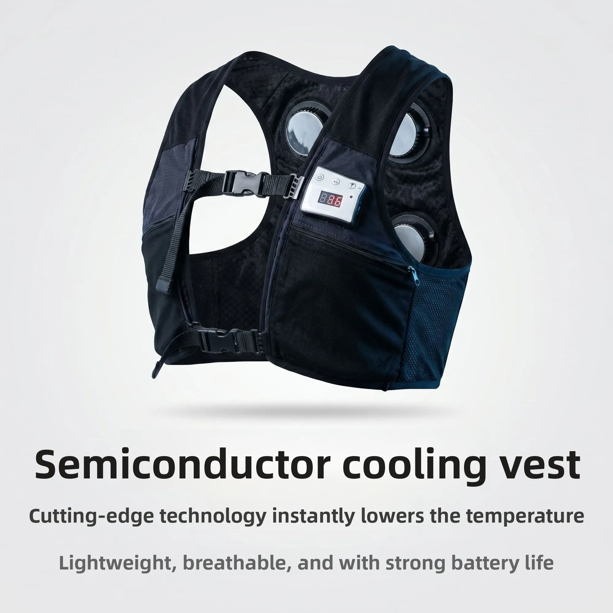 Construction Site High Temperature Cooling Vest Wearable Mobile Air Conditioner Workers  Refrigeration Semiconductor Vest