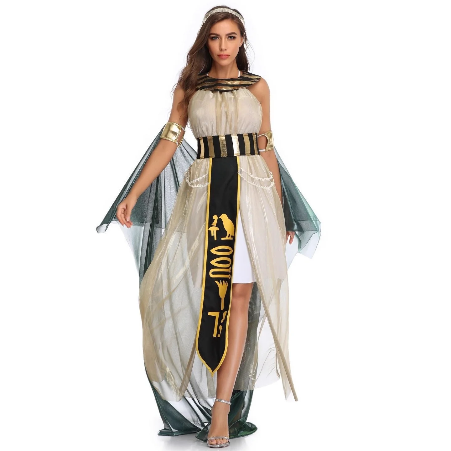 loween コスチューム コスプレ ファラオ女王神衣装 ステージ オペラ パフォーマンス服 女性の伝統的な中国の民族衣装