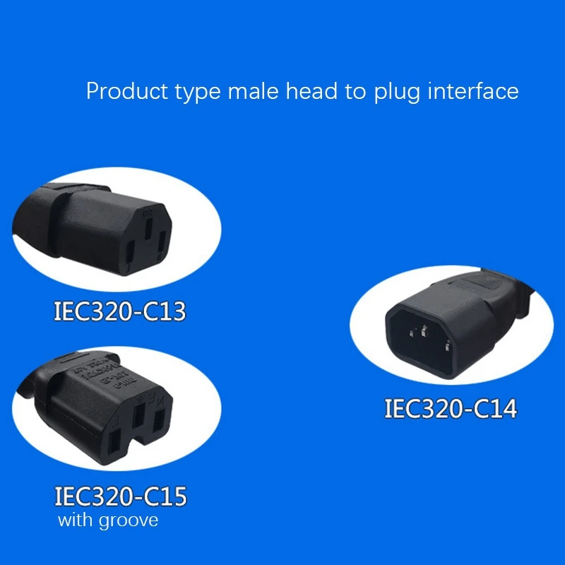 2X IEC320 C14 to UK BS1363A Outlet Socket,IEC C14 Male Plug to UK 3Pin Female Socket Power Adapter Cable (1.8M)
