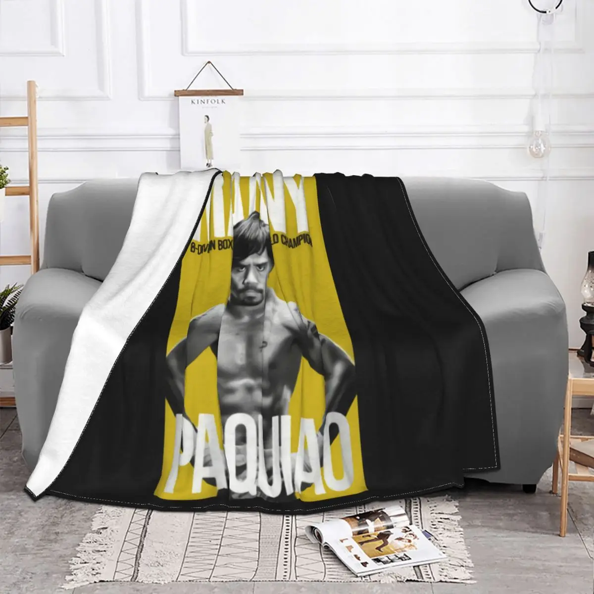 Manny Pacquiao Boxing Legend Personality Autumn Casual Hipster Middle Aged Adults Science 2021 New Design Throw Blanket