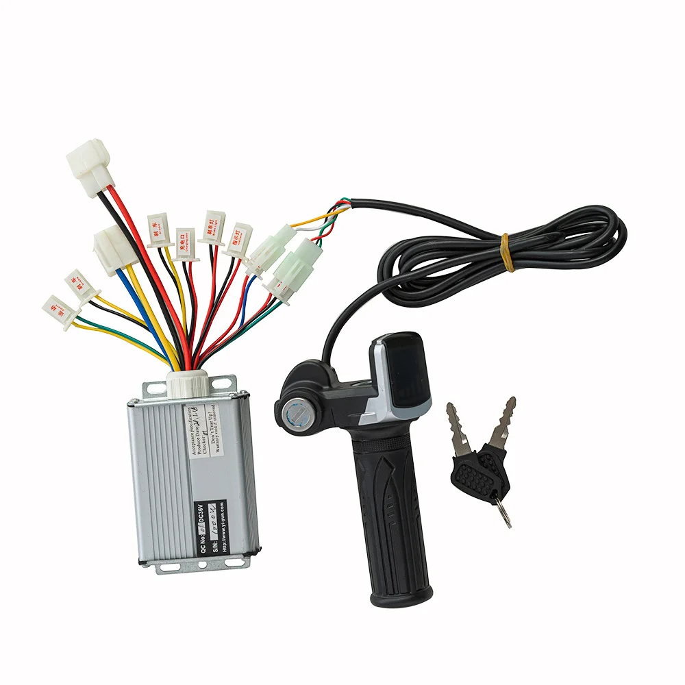 Image of Elektrofahrrad, Fahrrad, Roller, Zubehör, Motor, gebürsteter Controller und Gasdrehgriff, 24 V, 36 V, 48 V, 250 W, 350 W, 500 W, 1000 W