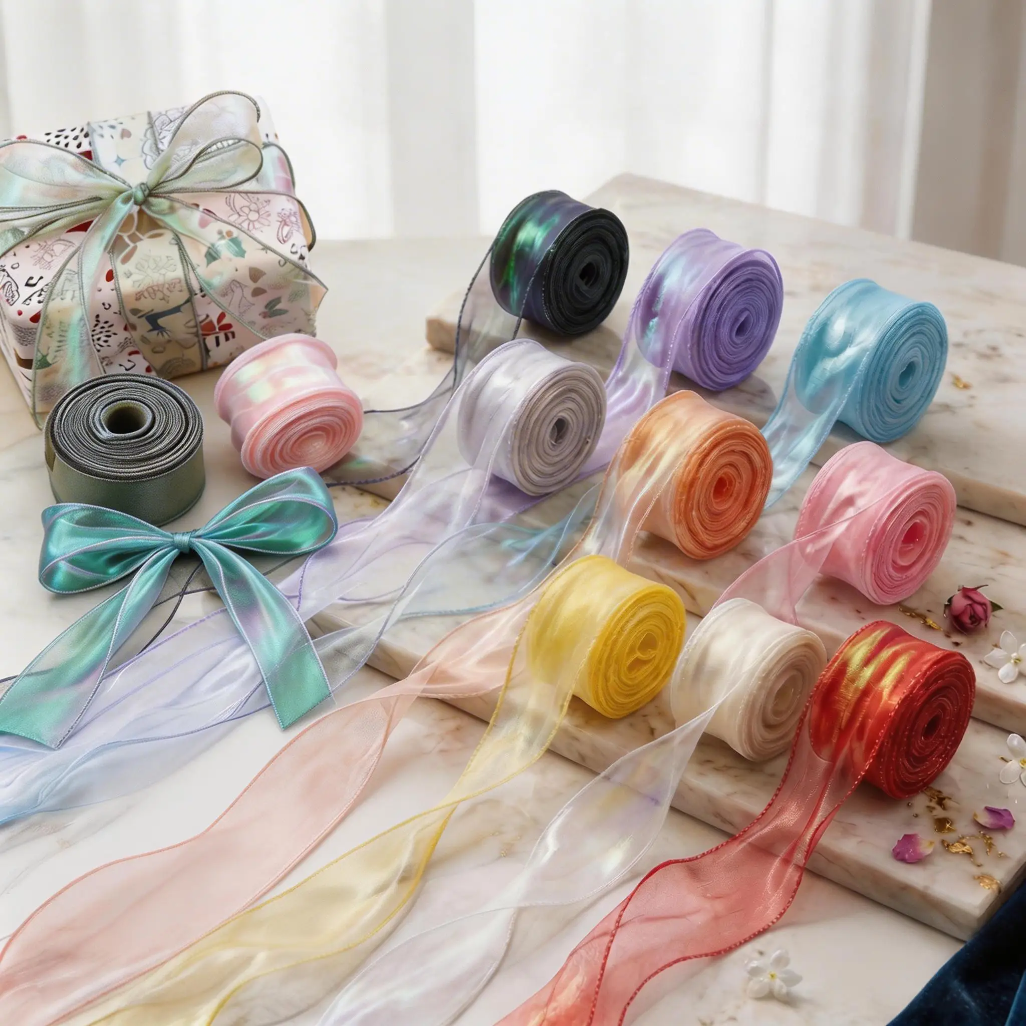 9/6Roll Organza Rib…