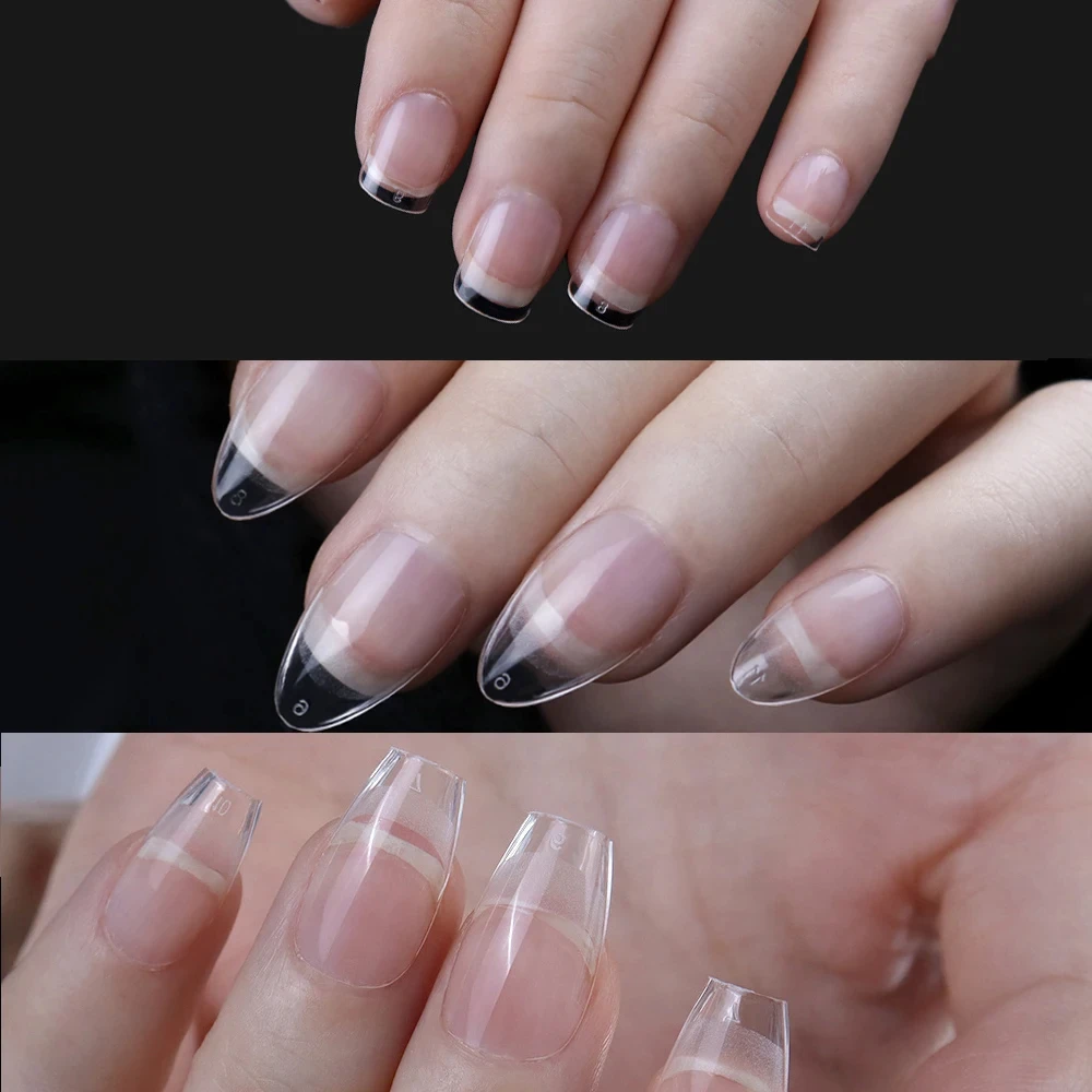 120pcs XXS Super Short Almond Full Cover Sculpted Soft Gel Nail Tips Press on Capsule Americaine Gel X Artificial Fake Nails image 6
