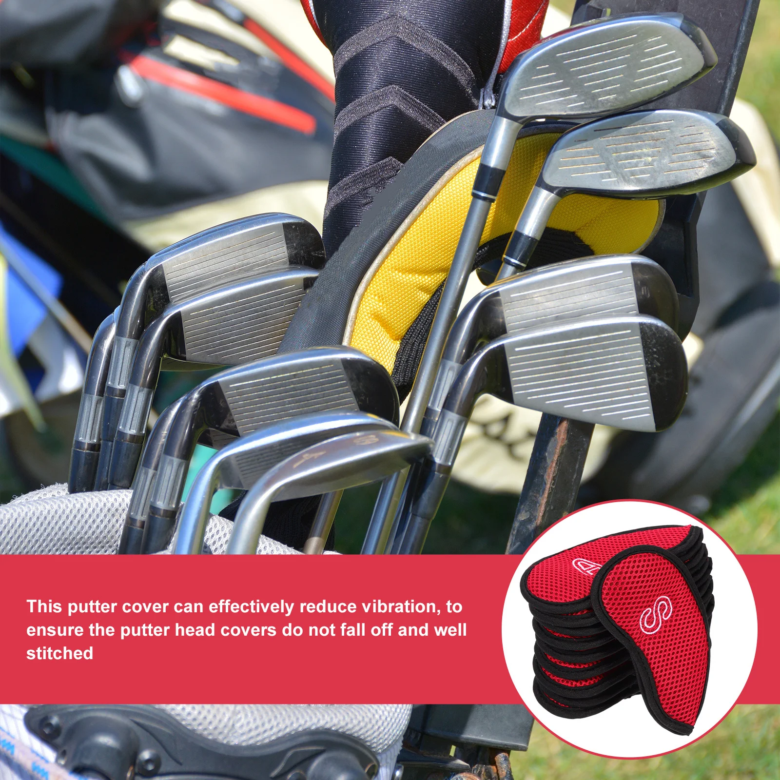 

10Pcs Breathable Mesh Putter Cover Golf Club Protector Durable Golfing Accessory Golfs Pole Cover Golfs Putter Covers