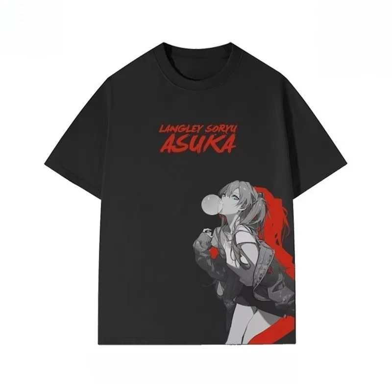 EVA Asuka Anime Neon Genesis Evangelion Printed T-shirt Men's and Women's T-shirt Men's Top Sports T-shirt 2026 Summer New Tee