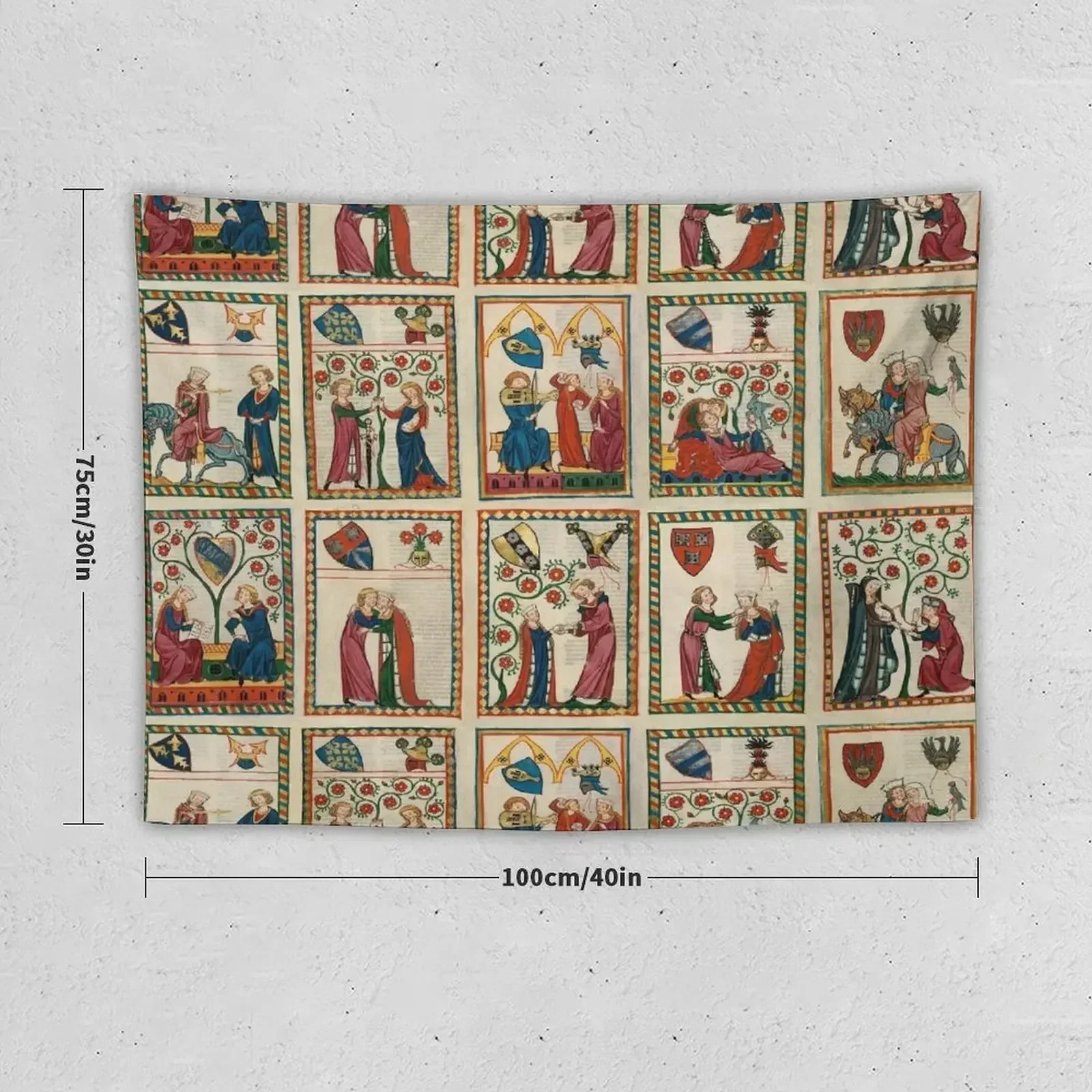 Codex Manesse Tapestry Room Decorating Aesthetic Home Decorating Tapestry