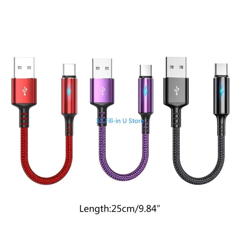 G8ta Cavo tipo C intrecciato intrecciato in nylon durevole adatto cuffie, altoparlanti e dispositivi tipo C rapido