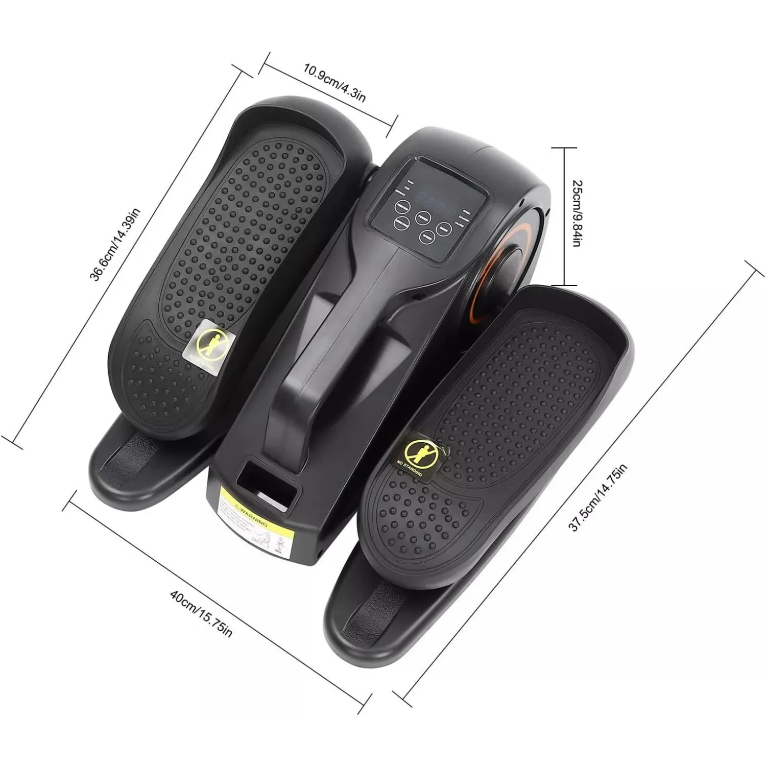 Portable Foot Pedal Exerciser for Home Workout with LCD Display, Remote Control, Motorized Elliptical Trainer for Seniors Adults