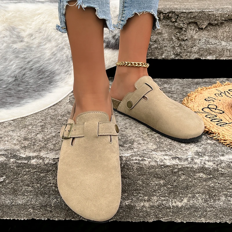 Women Mules Slippers Women Clogs Cork Insole Sandals with Arch Support Outdoor Beach Slides Women Home Shoes Zapatos De Mujer