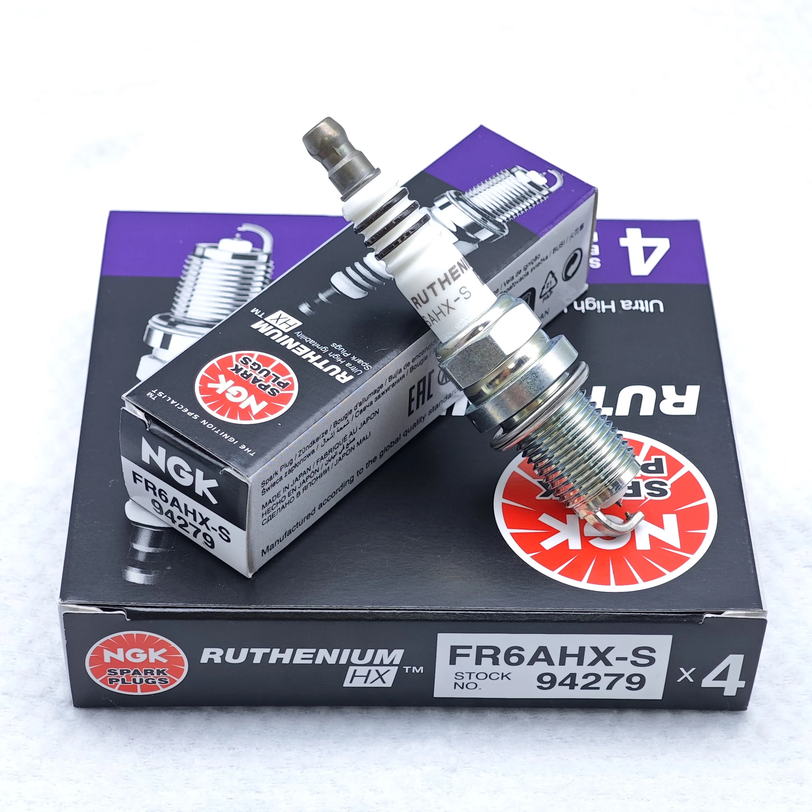 4pcs NGK Ruthenium Spark Plug FR6AHX-S 94279