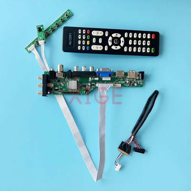 

Controller Board Fit LTN156AT23 LTN156AT24 Laptop Monitor Digital Signal DVB DIY Kit 15.6" LVDS 40 Pin 1366*768 2AV+USB+DHMI+VGA