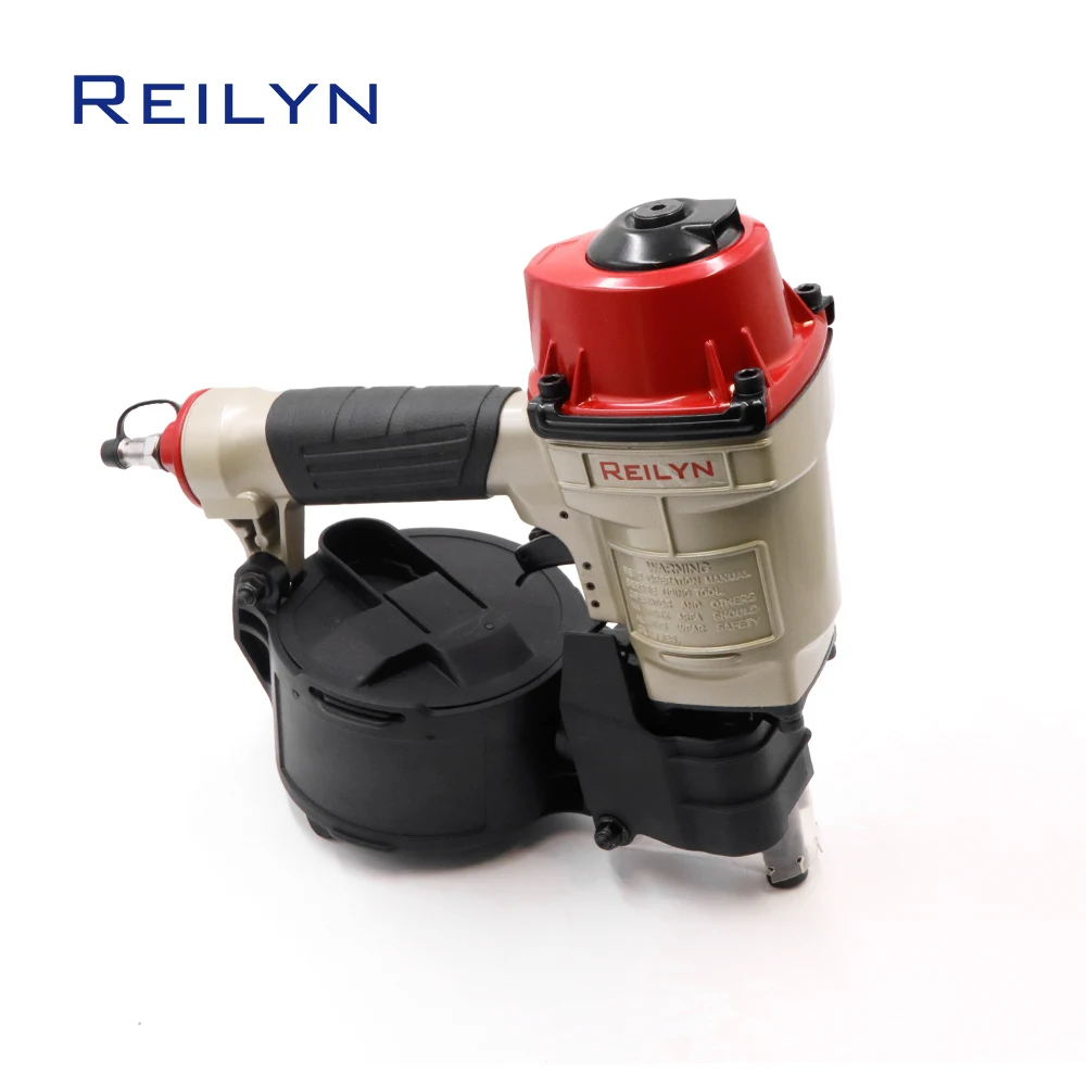 Reilyn Industrial Coil Nailer MCN55 70 80 Pallet Nail Gun for Wood Working Furniture Roofing Fencing Sheathing Making Tools