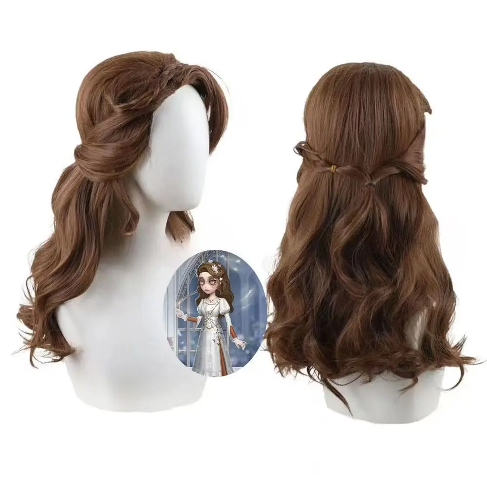 

Аниме-игра Identity V Ada Mesmer, косплей, парик психолога Джульетта, темно-коричневый, вьющийся, термостойкое, синтетическое волокно